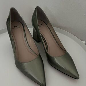 Marc Fisher Green Pointed-Toe Heels